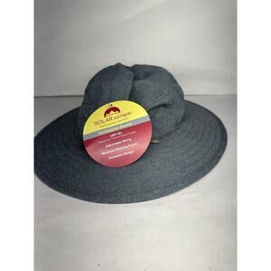 Solar Escape Bucket Hat Cap Gray One Size Wide Brim Sun Outdoor Adjustable